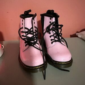 Dr. Martens Kids Pink and Black Boots